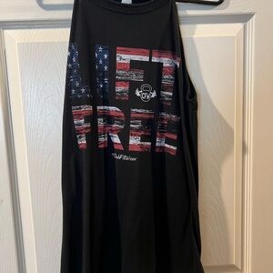Black 'Lift Free' Graphic Tank Top